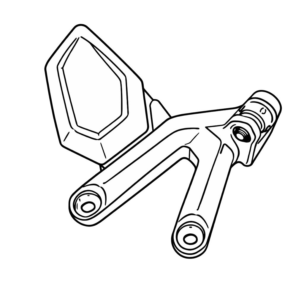 Platine de Repose-Pieds - Côté Gauche